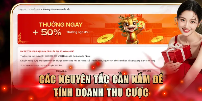 Các nguyên tắc cần nắm để tính doanh thu cược