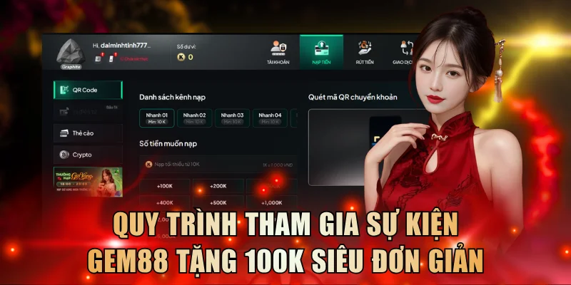 Quy trình tham gia sự kiện GEM88 tặng 100k siêu đơn giản