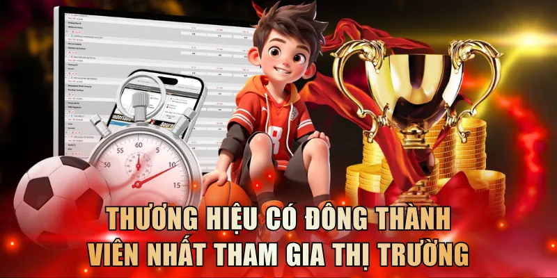 Thương hiệu có đông thành viên nhất tham gia thị trường